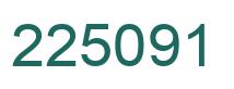 Number 225091 green image