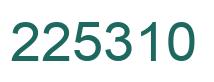Number 225310 green image