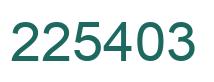Number 225403 green image