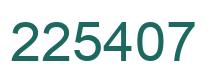 Number 225407 green image