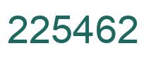 Number 225462 green image