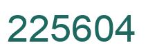 Number 225604 green image