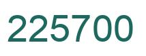 Número 225700 imagen verde