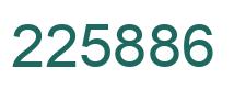 Number 225886 green image