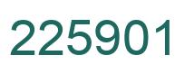 Number 225901 green image