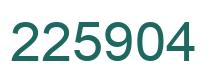 Number 225904 green image