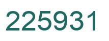 Number 225931 green image