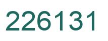 Number 226131 green image