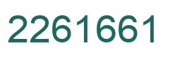Number 2261661 green image