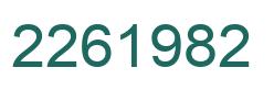 Number 2261982 green image