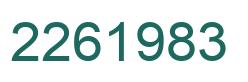 Number 2261983 green image