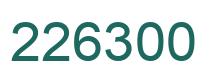 Number 226300 green image