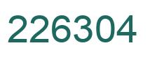 Number 226304 green image