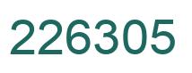 Number 226305 green image