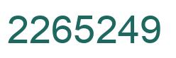 Number 2265249 green image