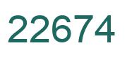 Zahl 22674 grün bild