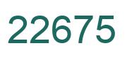 Zahl 22675 grün bild
