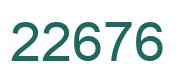 Zahl 22676 grün bild