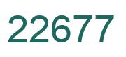 Zahl 22677 grün bild