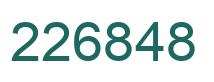 Number 226848 green image