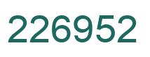 Number 226952 green image