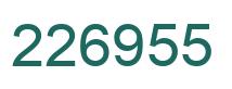 Number 226955 green image