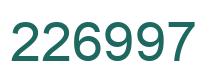 Number 226997 green image