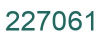 Number 227061 green image