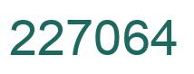 Number 227064 green image