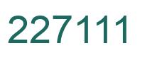 Number 227111 green image