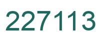 Number 227113 green image