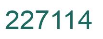 Number 227114 green image