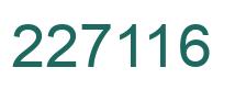 Number 227116 green image
