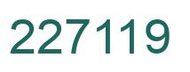 Number 227119 green image