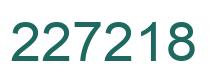 Number 227218 green image