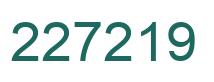 Number 227219 green image