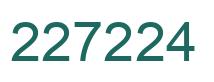 Number 227224 green image
