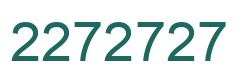 Number 2272727 green image