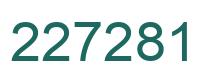 Number 227281 green image