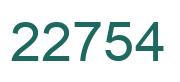 Number 22754 green image