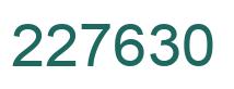 Number 227630 green image