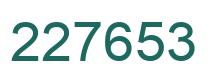 Number 227653 green image