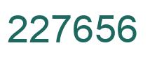 Number 227656 green image