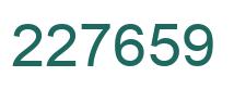Number 227659 green image