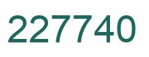 Number 227740 green image