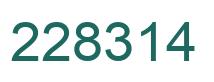 Number 228314 green image