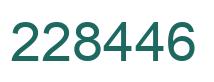 Number 228446 green image
