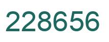 Number 228656 green image