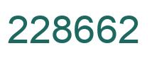 Number 228662 green image