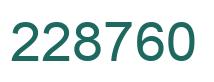 Number 228760 green image